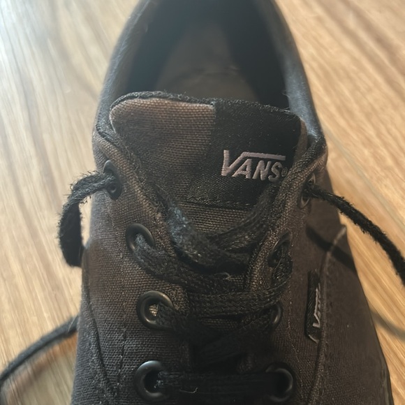 All black, lace up vans. Size 7W USA - Picture 8 of 8